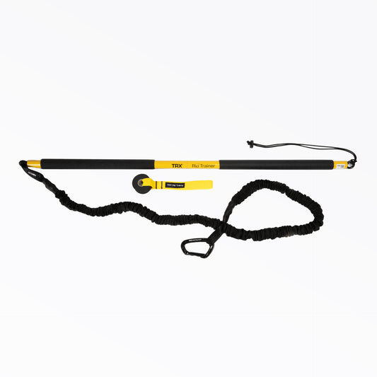 Studio shot: The TRX® Rip Trainer™ laid out on a white background
