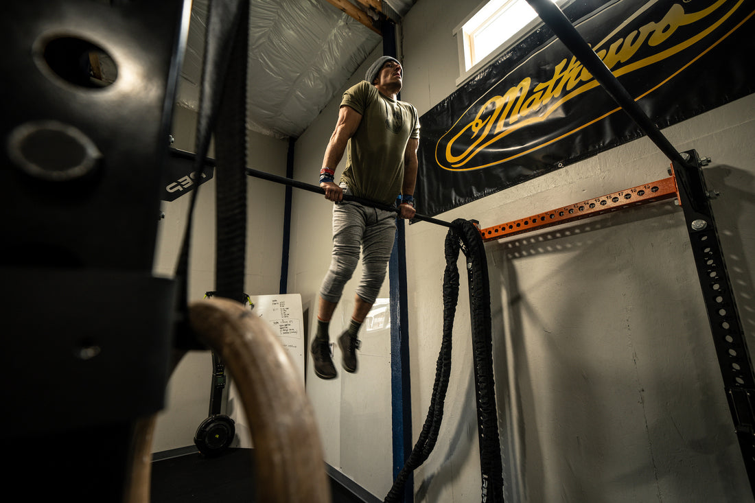 Dan working out in his garage