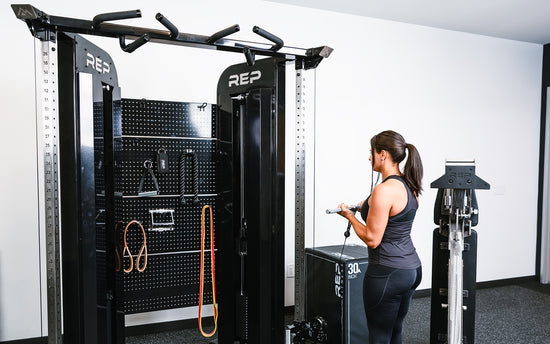 Lifter adjusting a cable machine