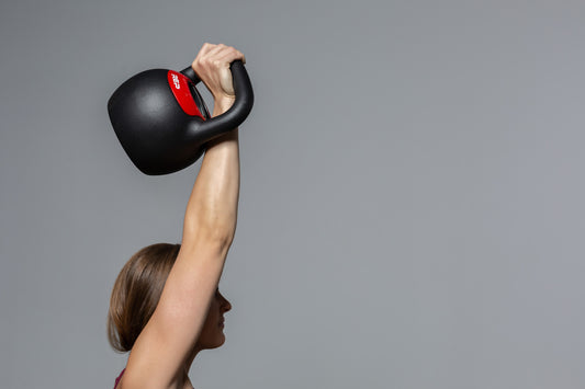 Lifter working out with a kettlebell