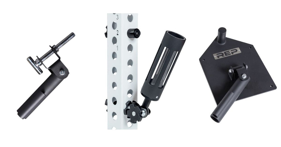 The Standard Landmine attachment, Kleva Built® Landmine, and Free Standing Landmine side by side.