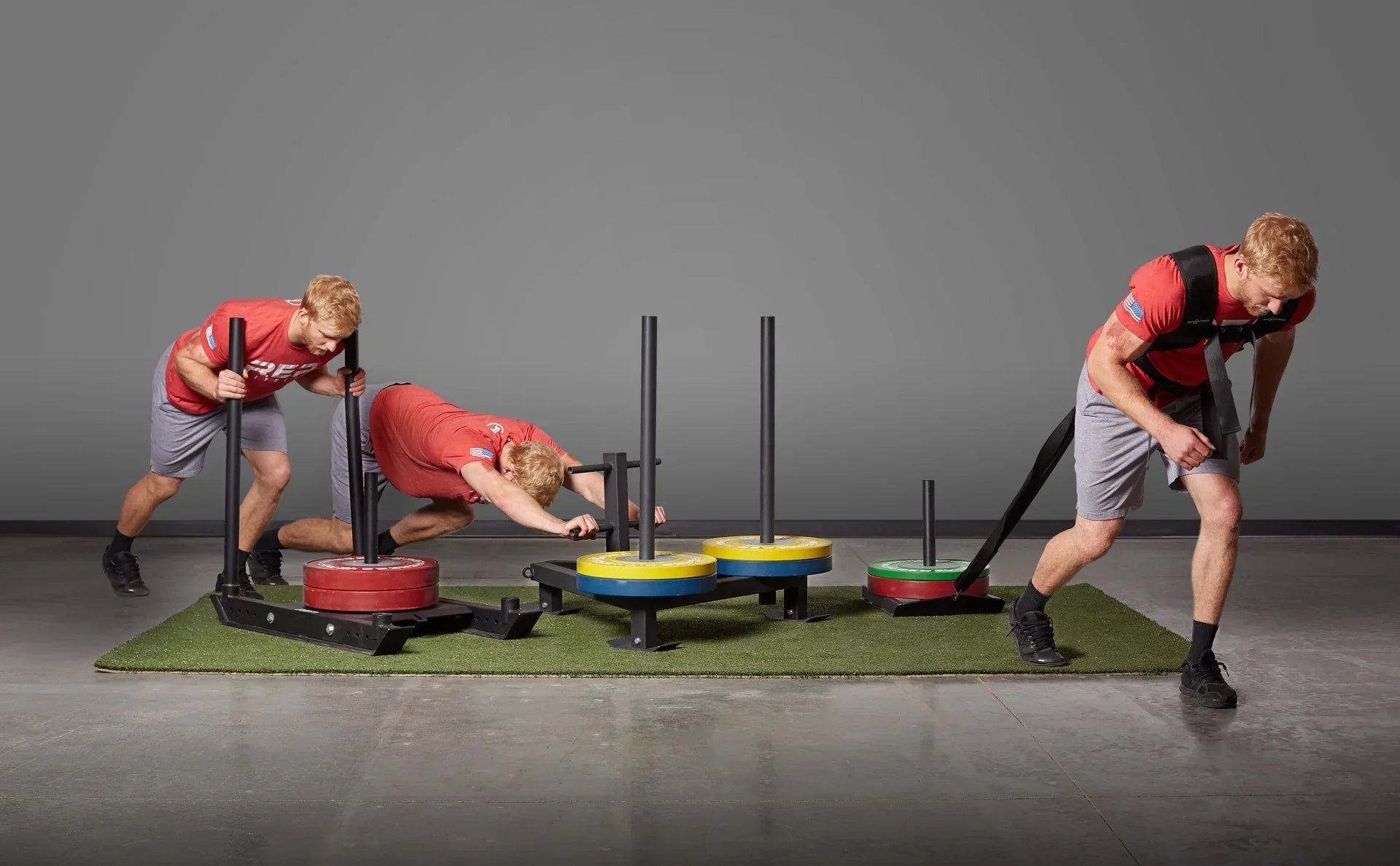 Weighted discount sled push