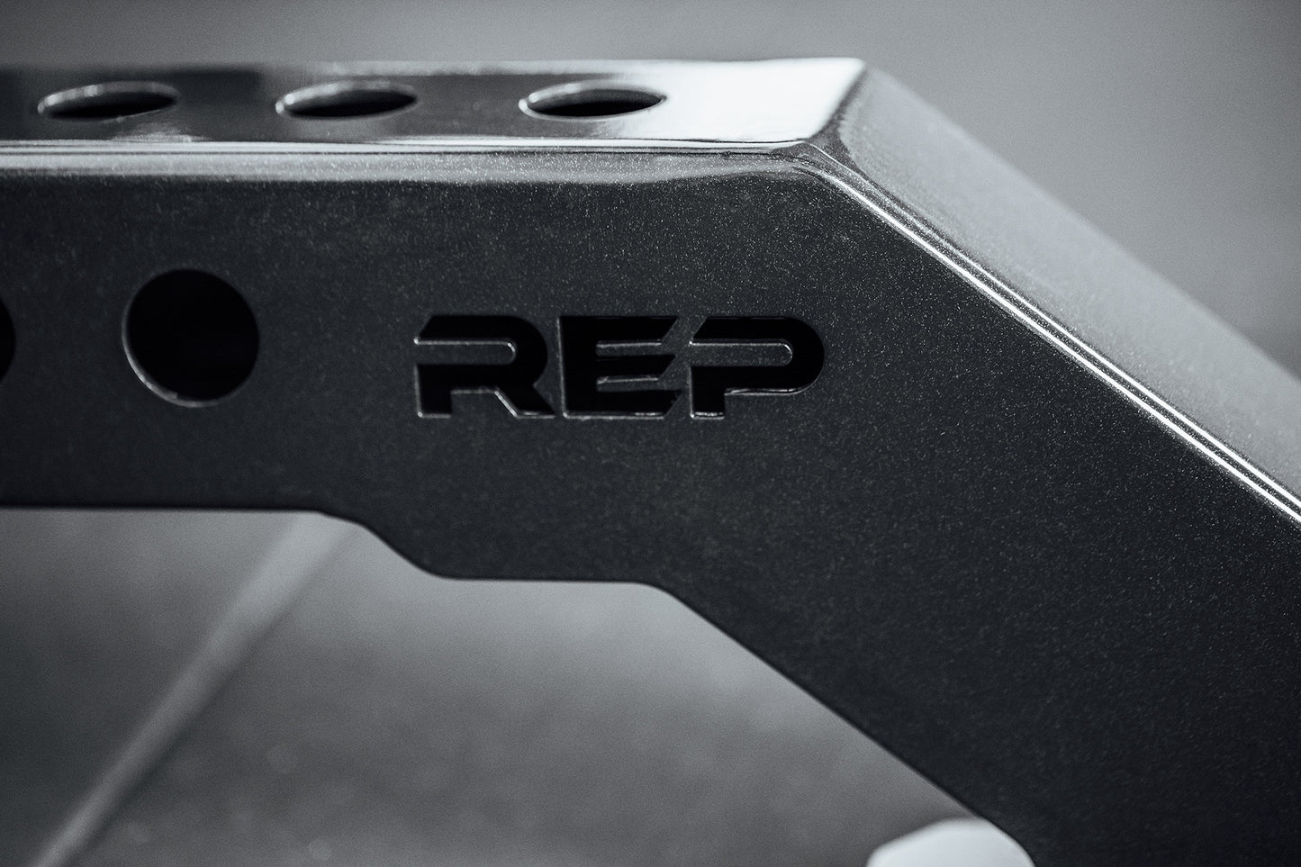 Close-up of Front Foot Extension Pair 2.0 with REP branding