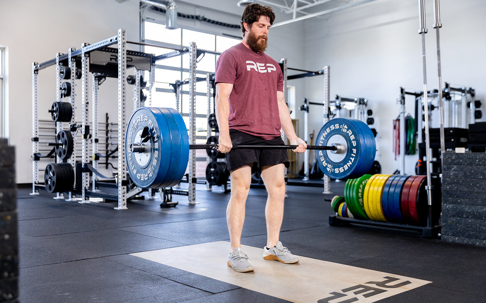 Person deadlifting using the Colorado Short Bar