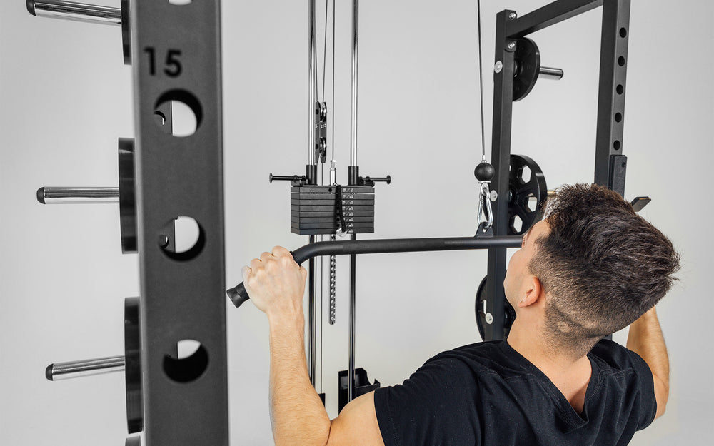 Selectorized Lat Pulldown and Low Row (1000 Series) Being Used For Lat Pulldowns