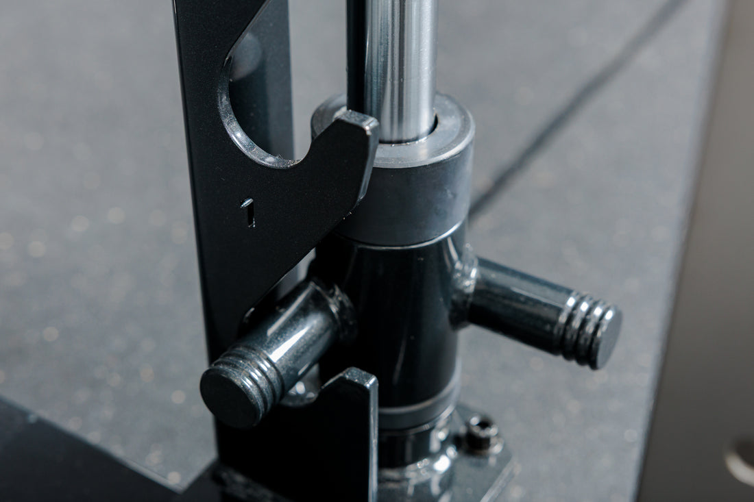 Close-up of the REP Fitness Altitude™ Power Rack Smith Machine Attachment safeties