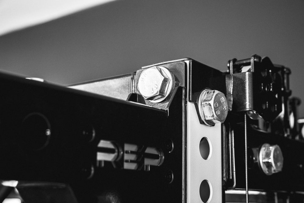 Close-Up of Pull-Up Bar Extension Brackets With Ares 2.0 4-Post Pull-Up Bar