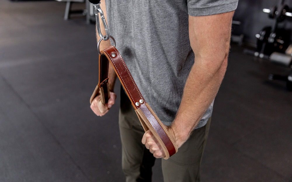 Brown Leather REP Accessory Strap in use