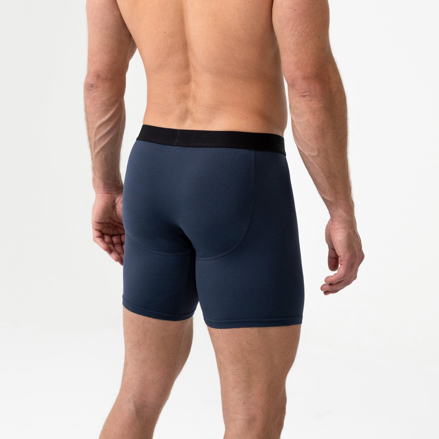 Close-up shot of the back of REP Fitness Men's Foris Boxer Brief in Navy