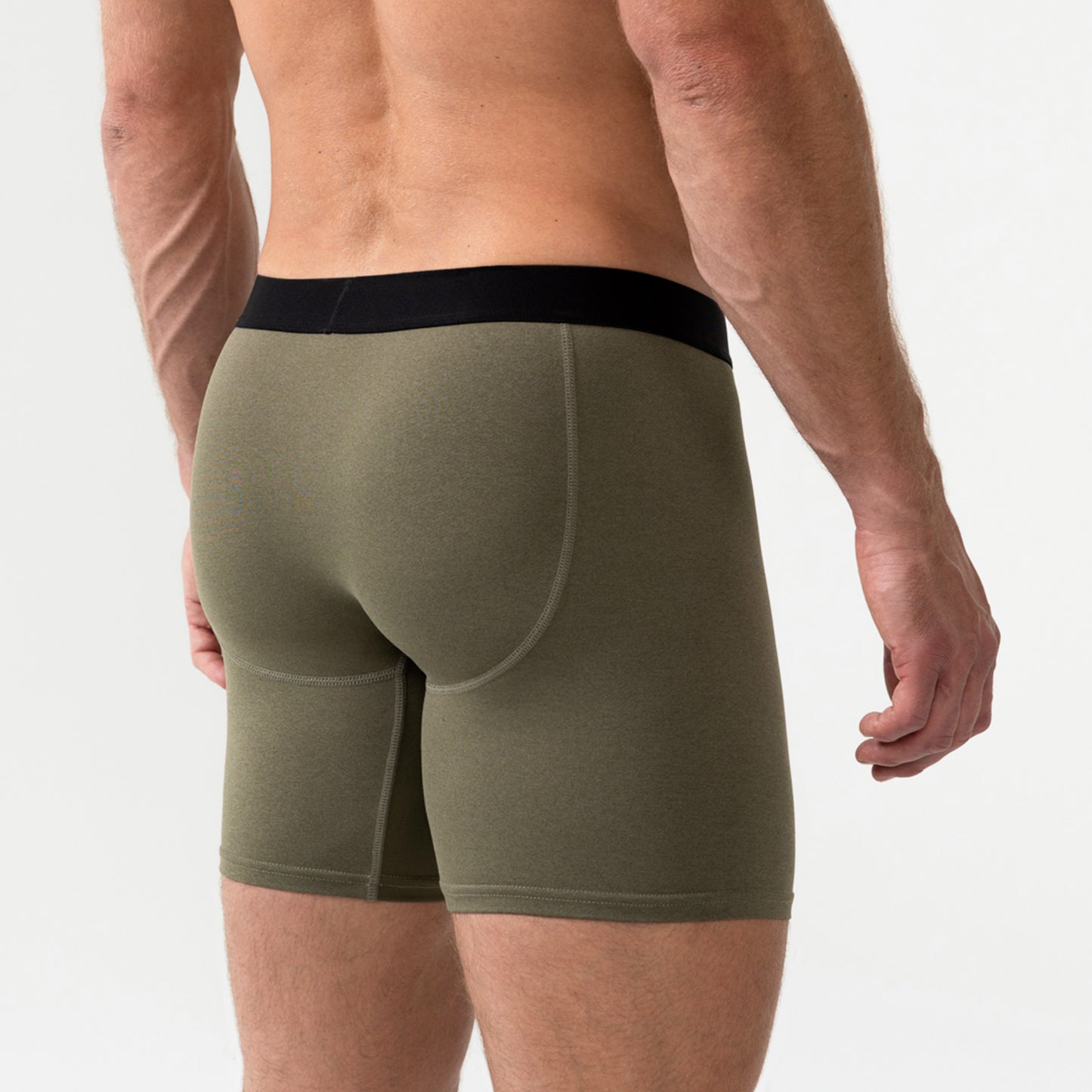 Close-up shot of the back of REP Fitness Men's Foris Boxer Brief in Olive