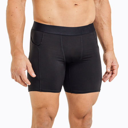 Front view of model wearing the REP Virtus Light Compression Shorts.