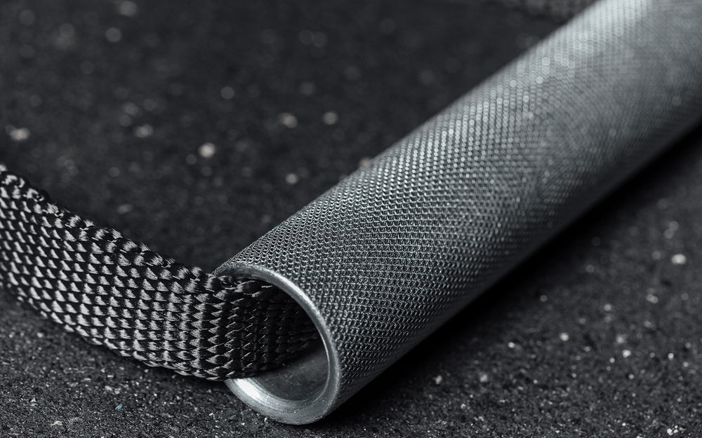 Steel D-handle Close Up of Knurling