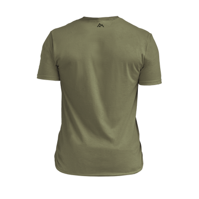 The REP Fitness Men's Daily Driver 2.0 Tri-Blend Crew T-Shirt in Heather Olive/Black back