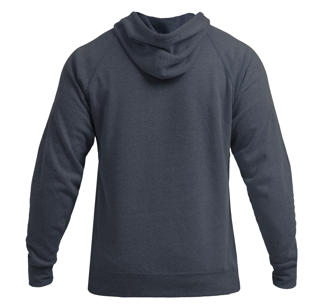 The REP Fitness Unisex Daily Driver 2.0 Pull Over Hoodie in Heather Navy/Silver back