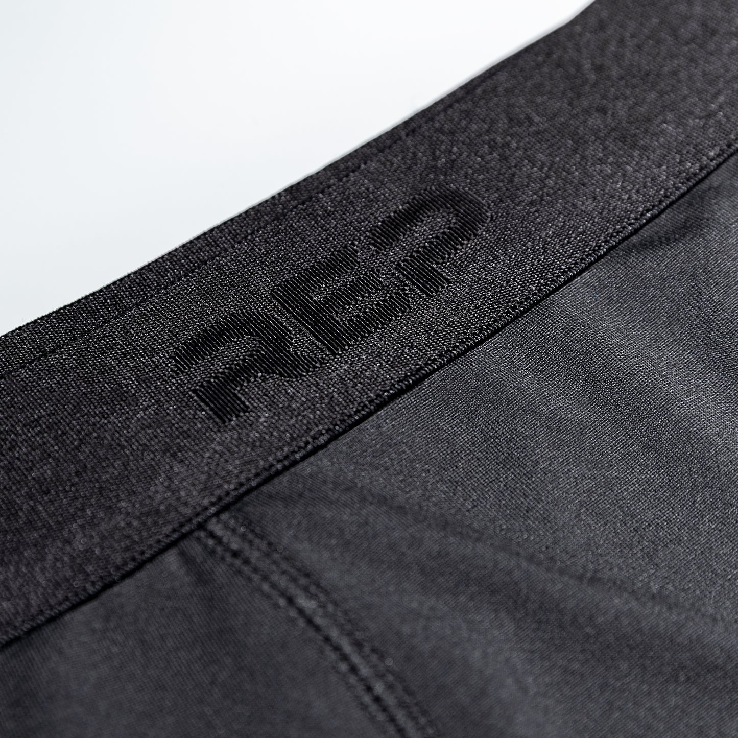 Close up waistband of Black Foris Boxer Brief