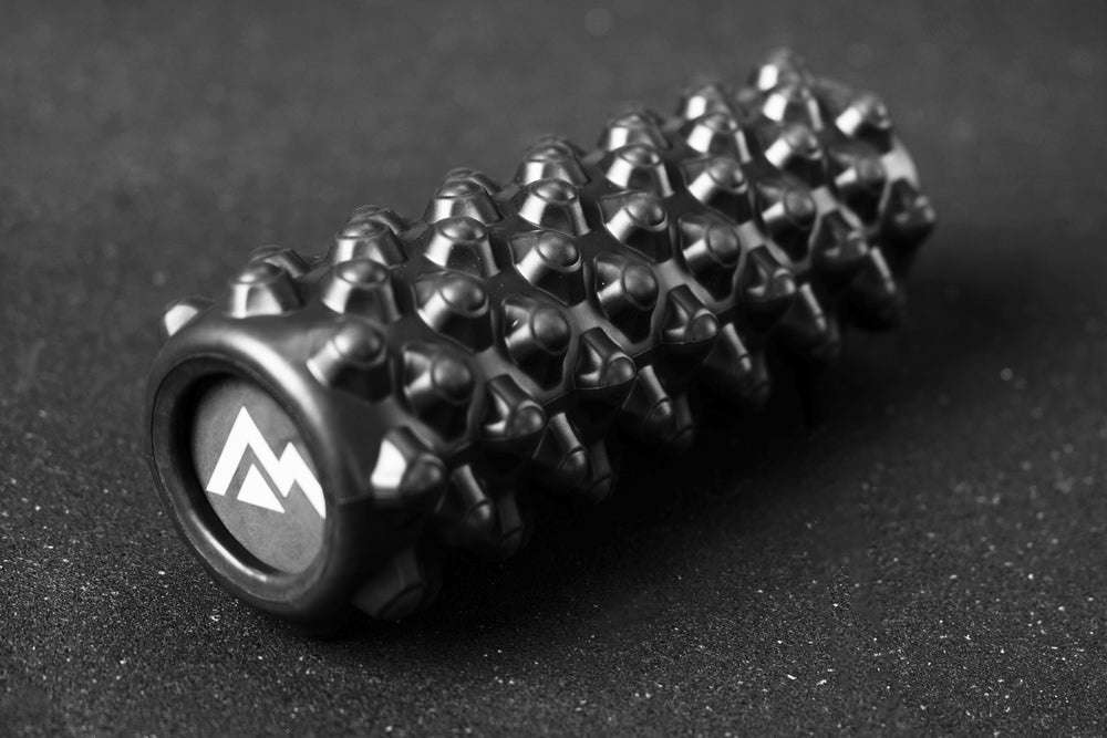 High Density Foam Roller - Showing peaks texture and mountain logo at end