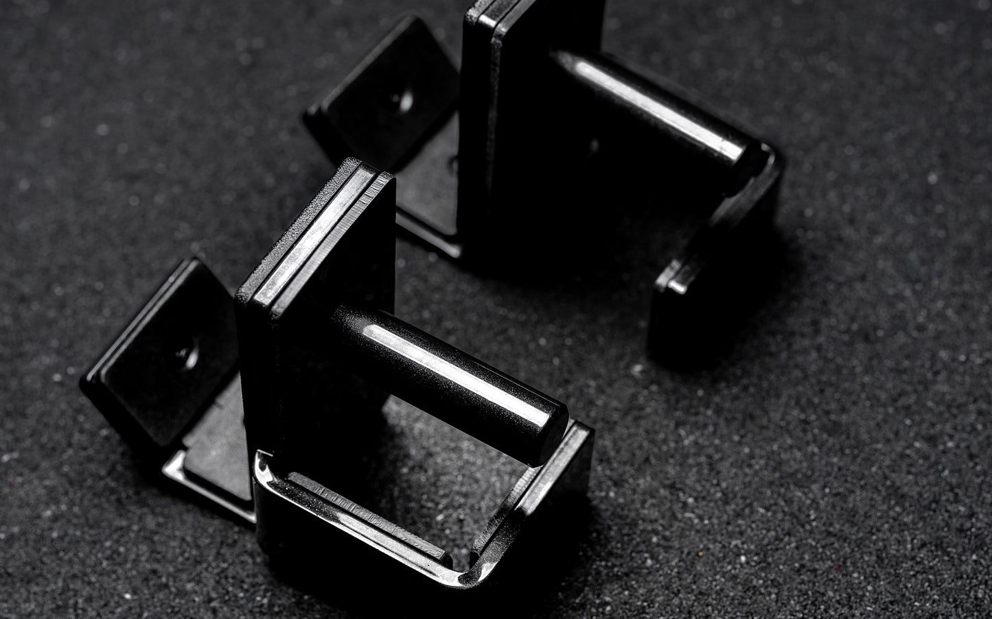 Standard J-Cups 2.0 - Protective, Secure, Precise, Laser-cut, Heavy-duty, Metallic Black Powder Coat Finish