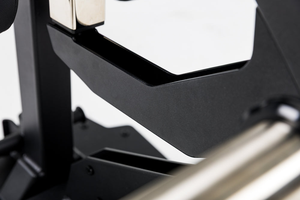 Close-up shot of the cable cam on the Leg Extension & Leg Curl Bench Attachment