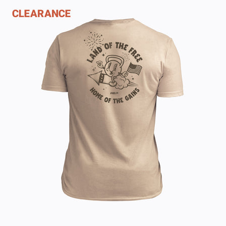 Clearance REP Men's Liberty Bell Tri-Blend Crew T-Shirt in Desert and Brown