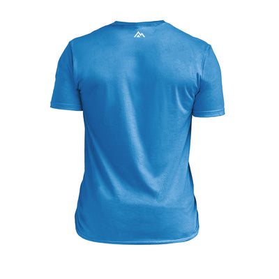 REP fitness blueprint Tri-Blend Crew t-shirt in Heather Royal/White on the back