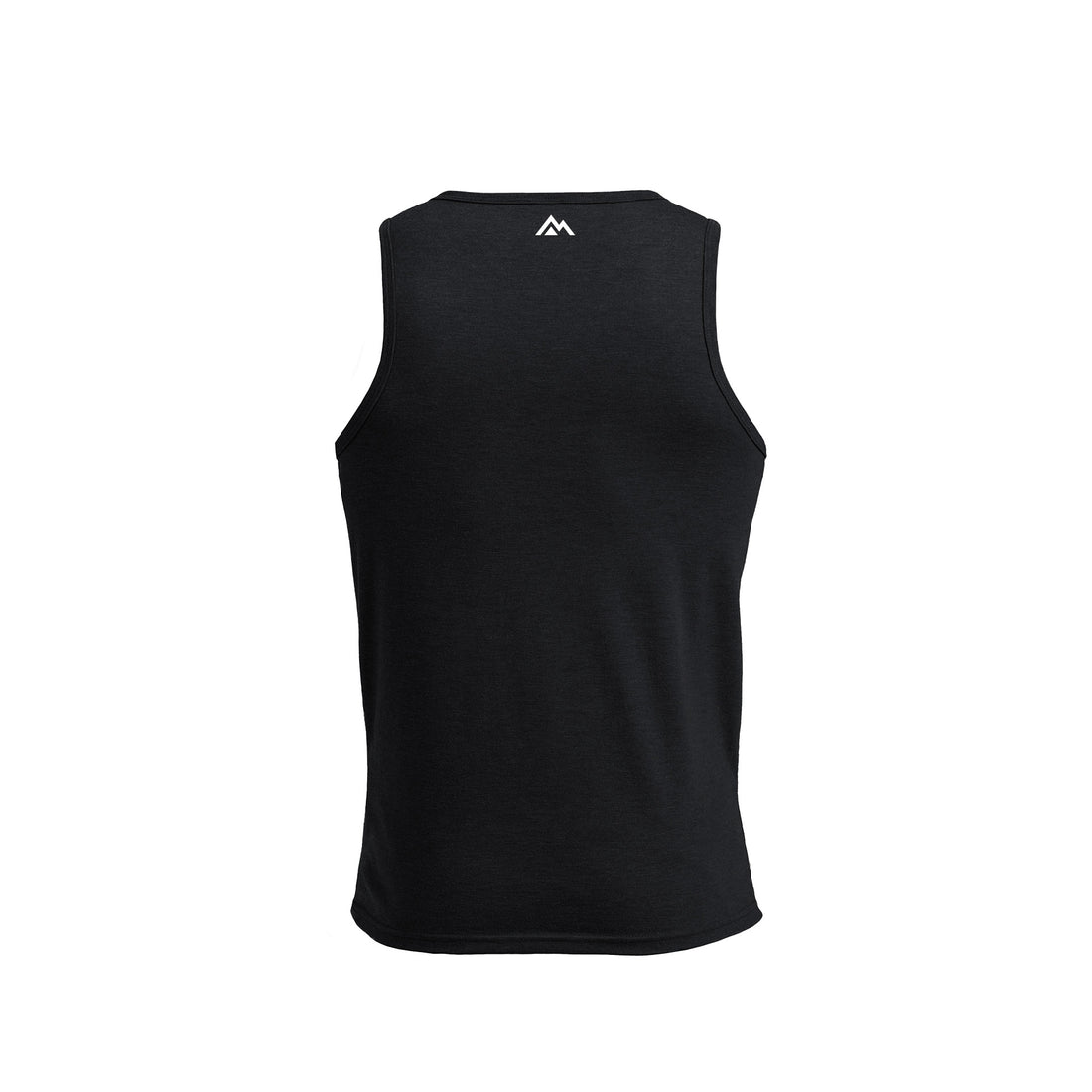 The REP Fitness Men's Daily Driver Tri-Blend Tank in Heather Black/White back