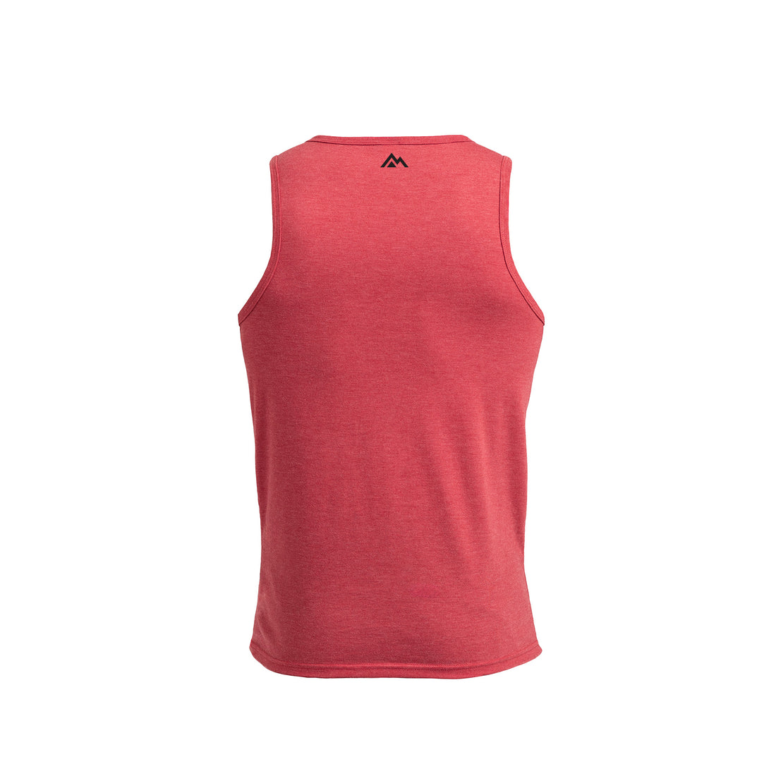 The REP Fitness Men's Daily Driver Tri-Blend Tank in Heather Red/Black back