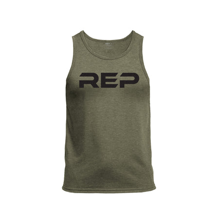 Men's Daily Driver Tri-Blend Tank in Heather Olive