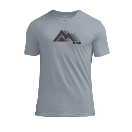 The REP Fitness Summit Tri-Blend Crew T-Shirt in Heather Flint and Black