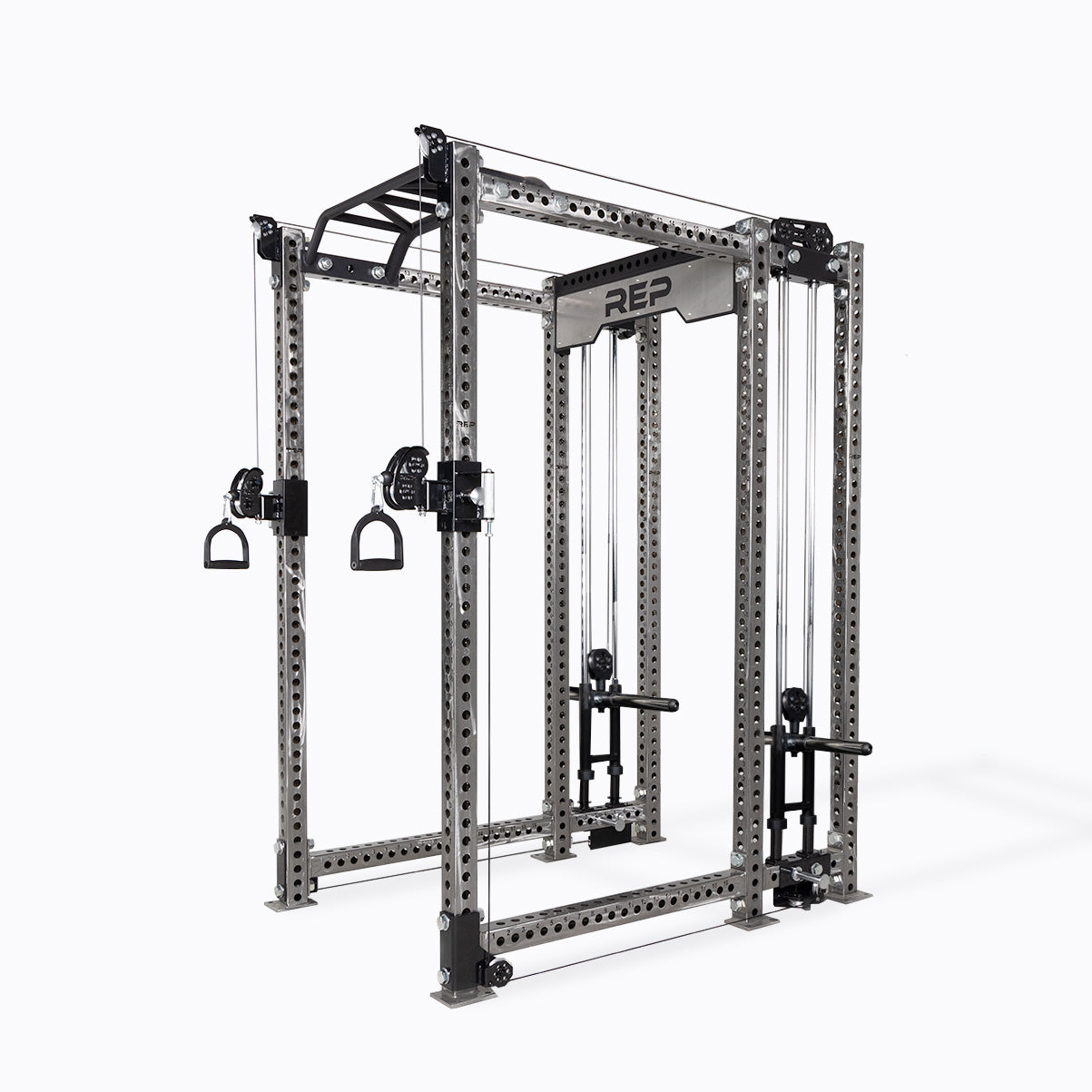 Athena Plate-Loaded Side-Mount Functional Trainer Dual Side Shown on Clear Coat PR-5000 Power Rack