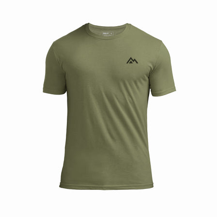 Heather Olive/Black Peak Tri-Blend Crew