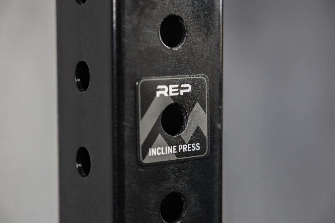 The Incline Press Power Rack Magnetic Position Marker on a 5000 series rack upright