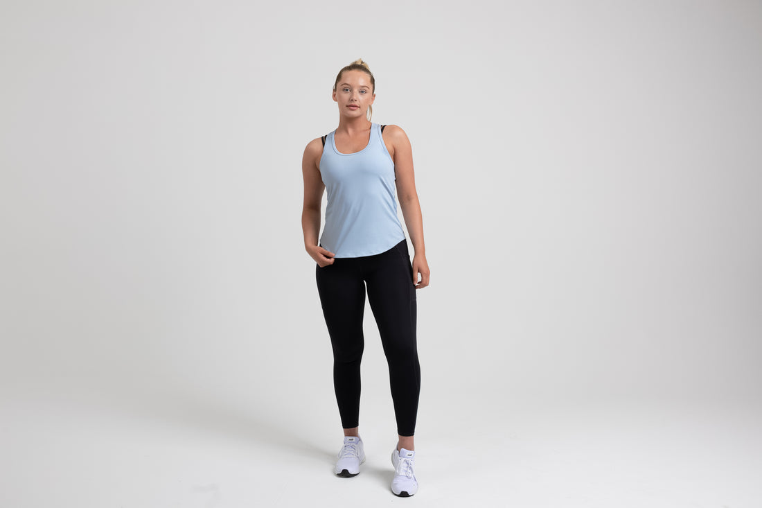 The REP Fitness Women's Clio Tank Top in Periwinkle front