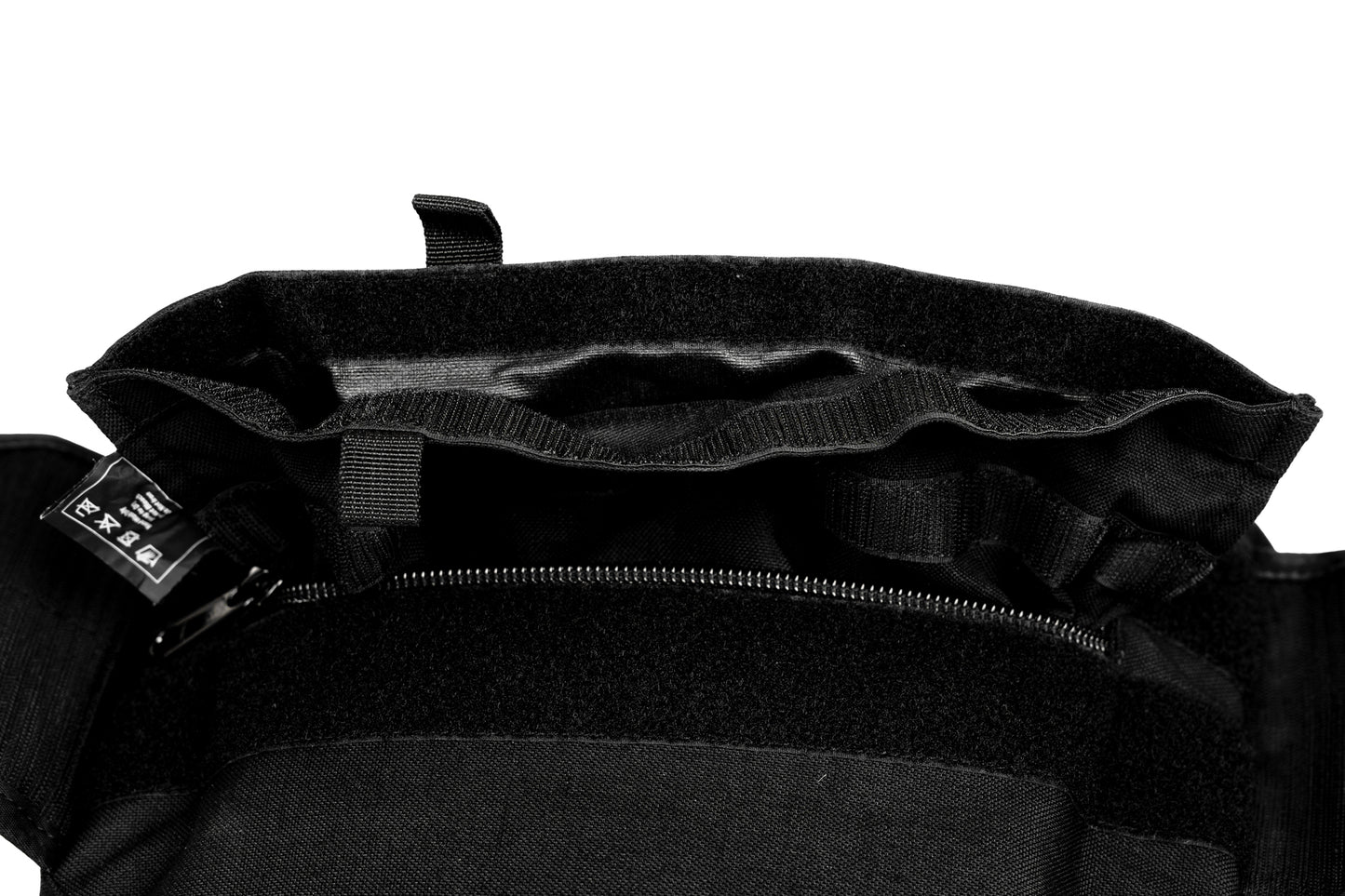 Close-up of hook and loop closure