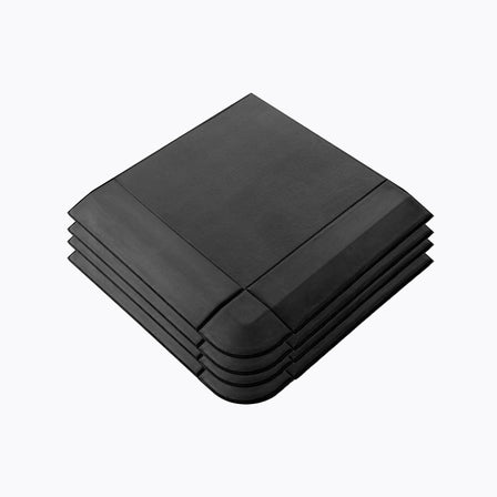 A set of REP Fitness Interlocking Floor Tiles with the Slopes, Corners, and Buckles