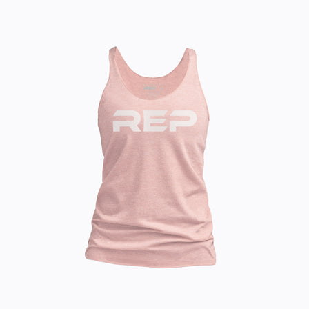 Heather Rose/White Women's Daily Driver Tri-Blend Tank