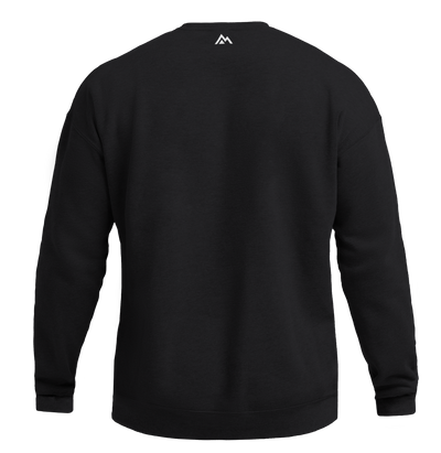 The REP Fitness Unisex Daily Driver Crewneck Sweatshirt in Black/White back