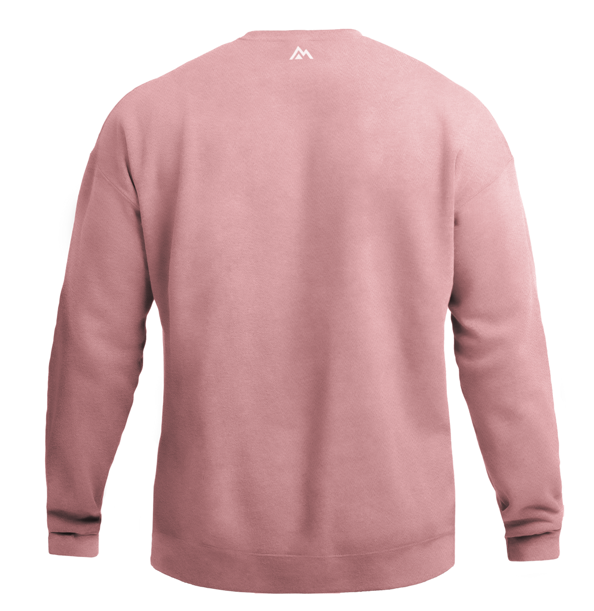 The REP Fitness Unisex Daily Driver Crewneck Sweatshirt in Dusty Mauve/White back, flat lay