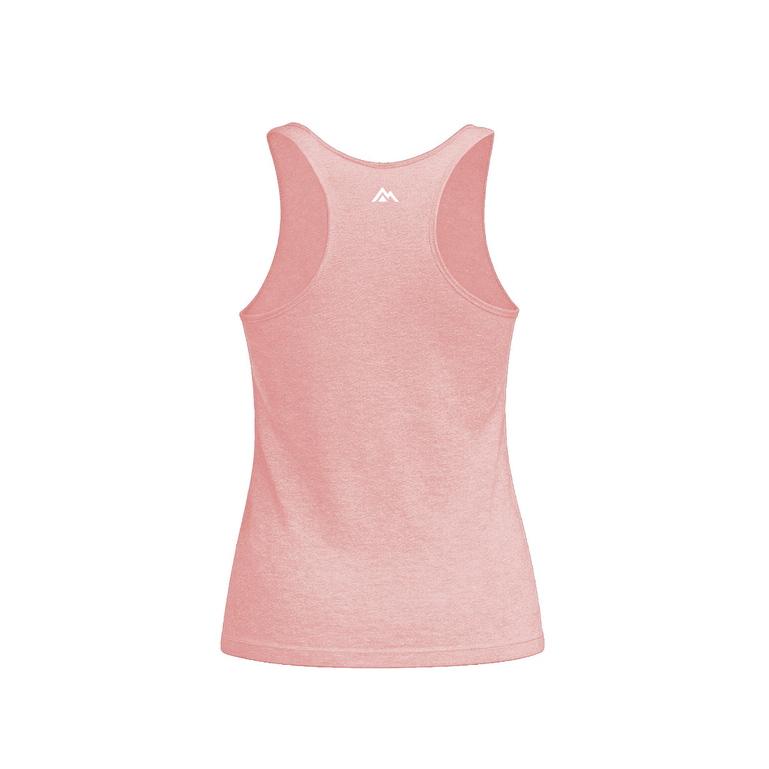 The REP Fitness Women's Daily Driver Tri-Blend Tank in Heather Rose/White back