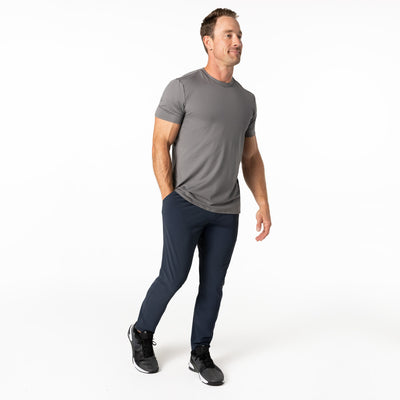 The REP Fitness Men's Felix Pants 2.0 in Navy, side profile