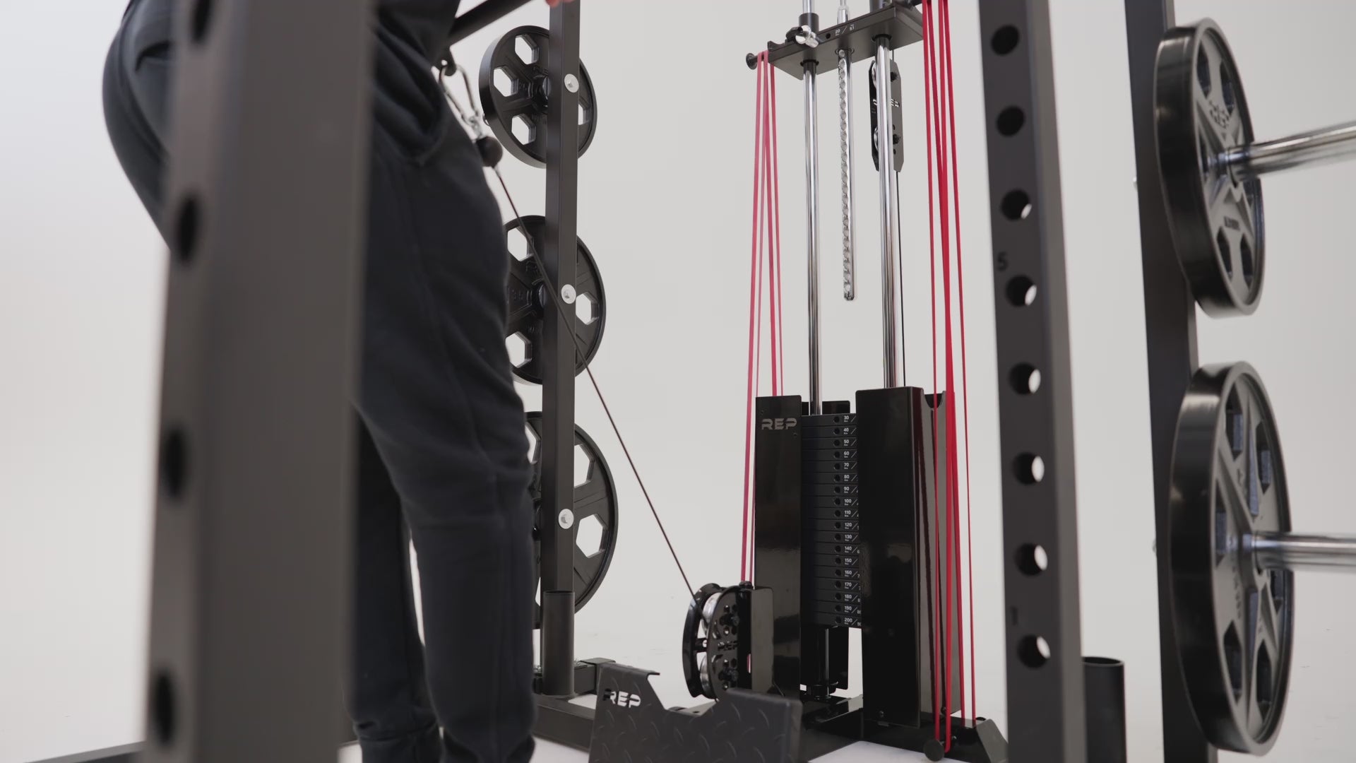 Selectorized Lat Pulldown and Low Row (1000) Series Video of Integrated Band Pegs To Add Resistance