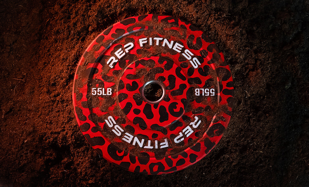 55lb animal print plate in mulch.