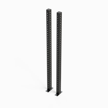 Omni Dual-Sided Rack Uprights 80" Metallic Black Pair