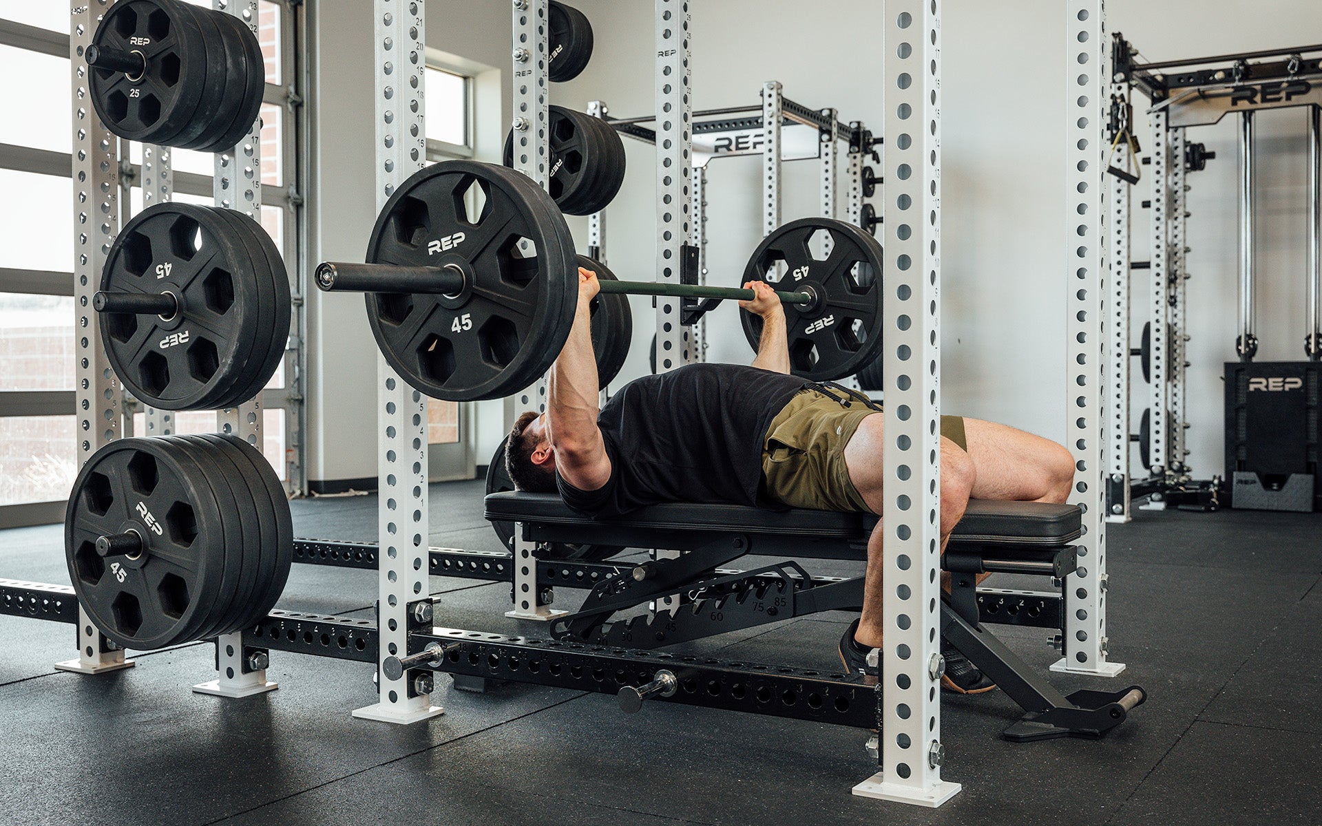 Bench press on the BlackWing bench