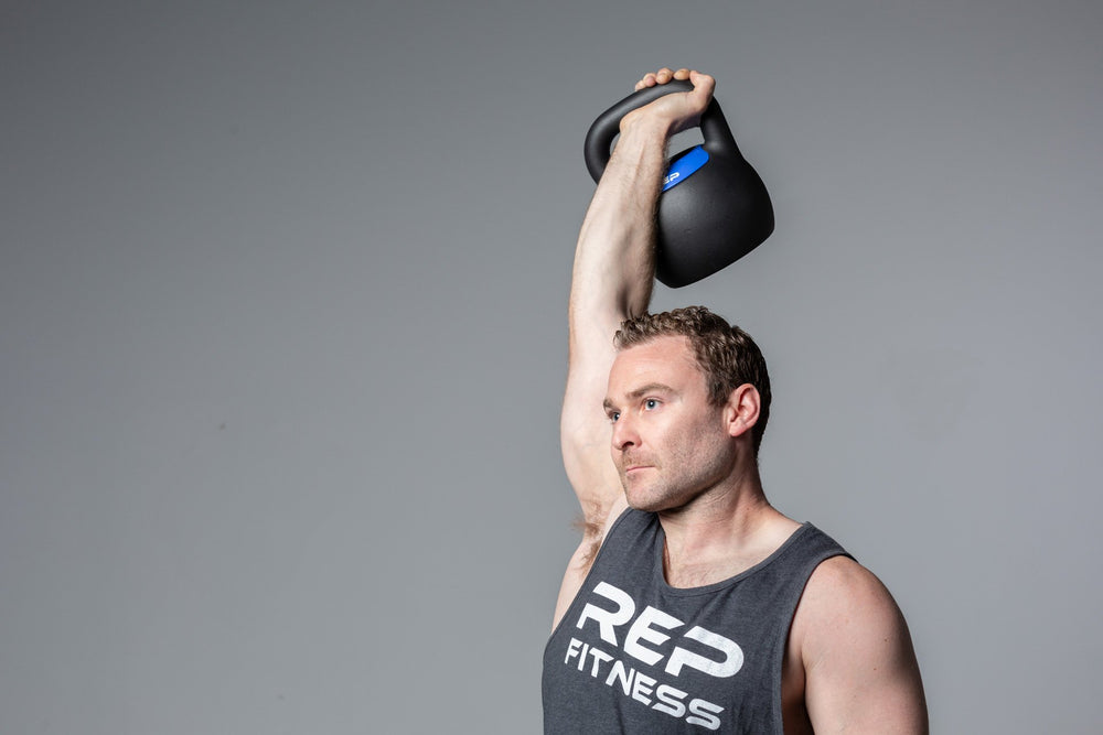 Exercising with the adjustable kettlebell