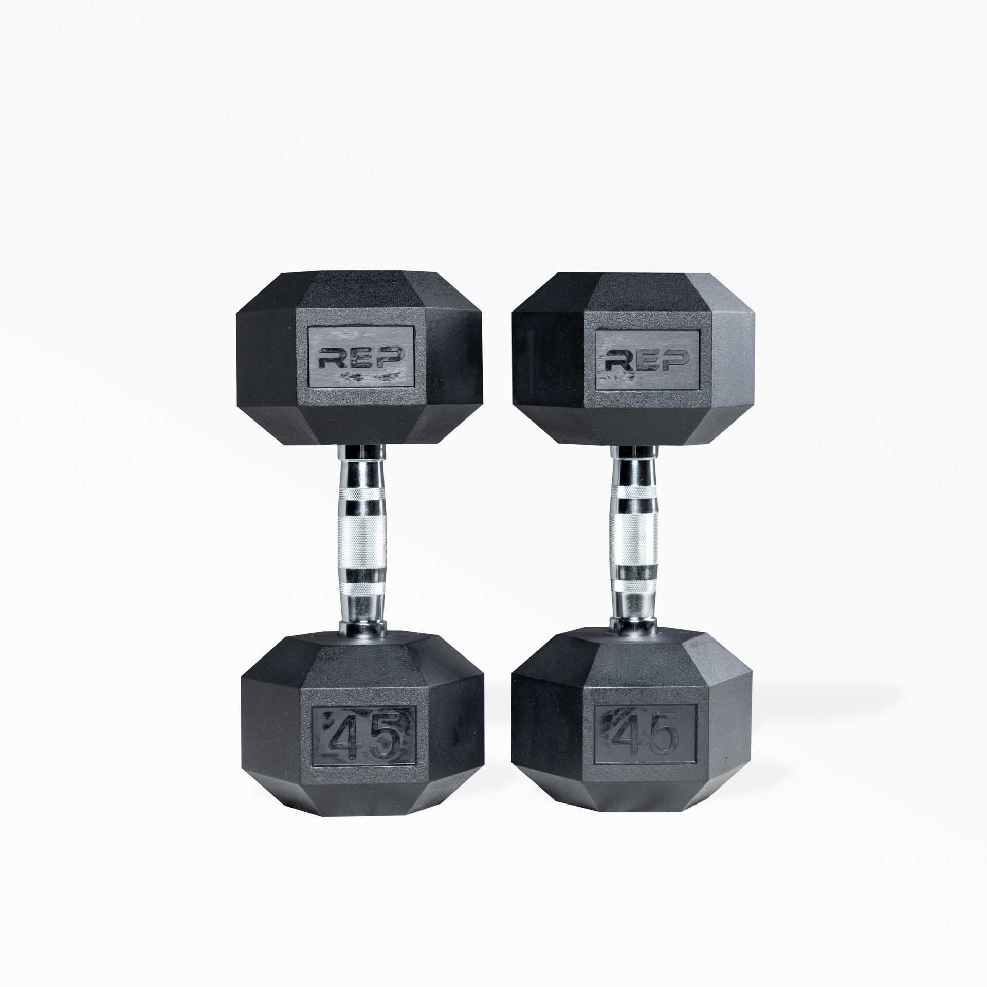 45lb Ergo Hex Dumbbell Pair