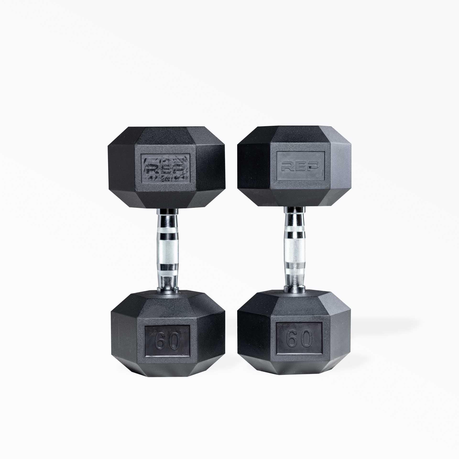 60lb Ergo Hex Dumbbell Pair