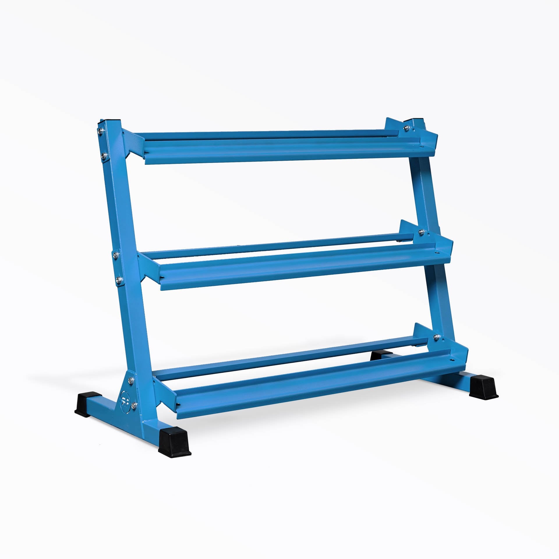 3-tiered blue REP Dumbbell Rack