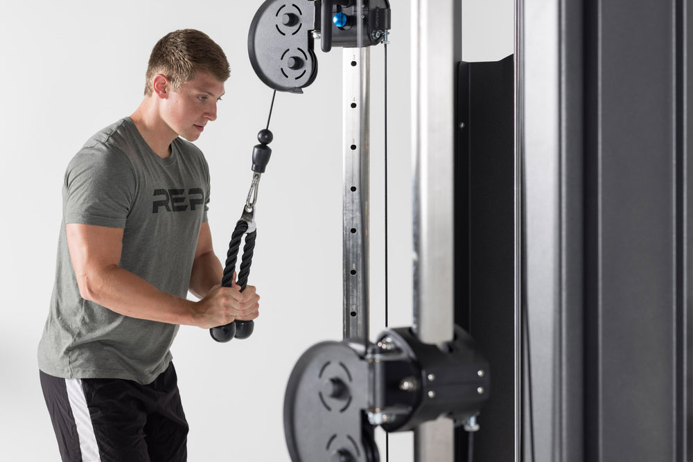 Tricep Rope In Use (Tricep Pushdown)