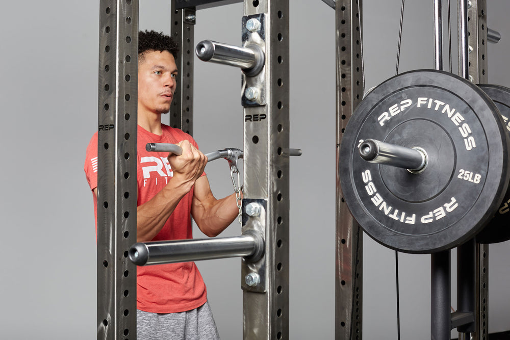 Multi-Grip Curl Bar (In Use- Bicep Curl)