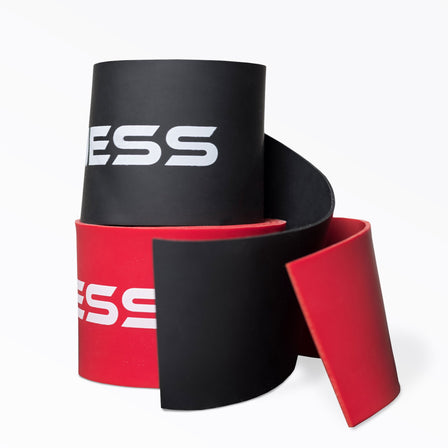 A single rolled up black REP Floss Band.